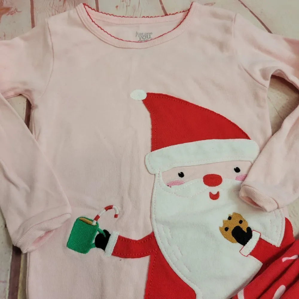 Carter's Peppermint Santa Christmas pajamas 2T
